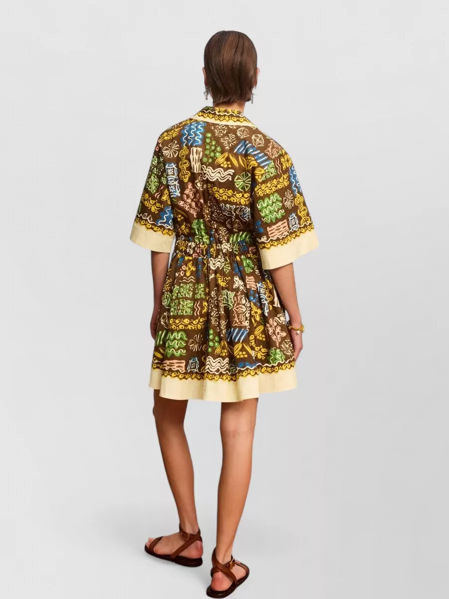 Alémais Cotton Smocked Mini Dress