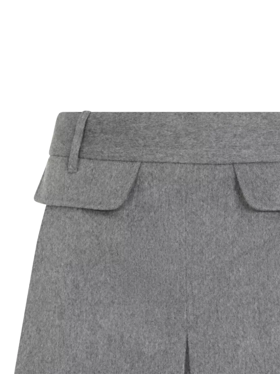 Co Cashmere Virgin Wool High-Rise Midi Skirt