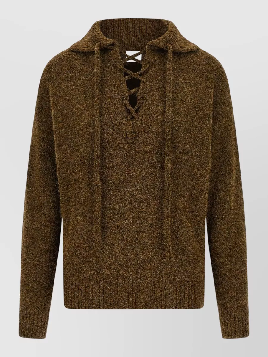 Isabel Marant Etoile Alpaca wool v-neck long-sleeve sweater