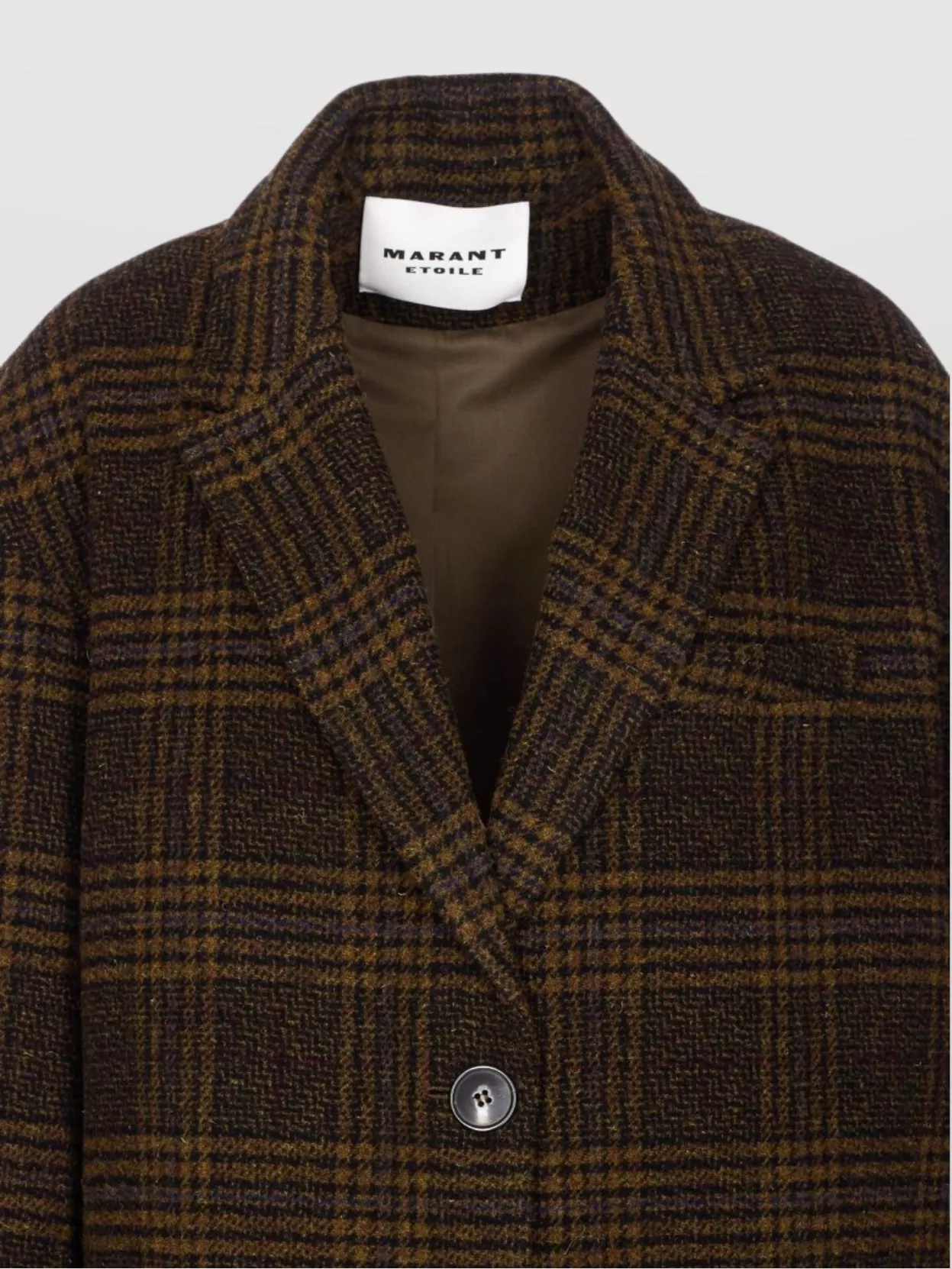 Isabel Marant Etoile V Neck Plaid Pattern Coat