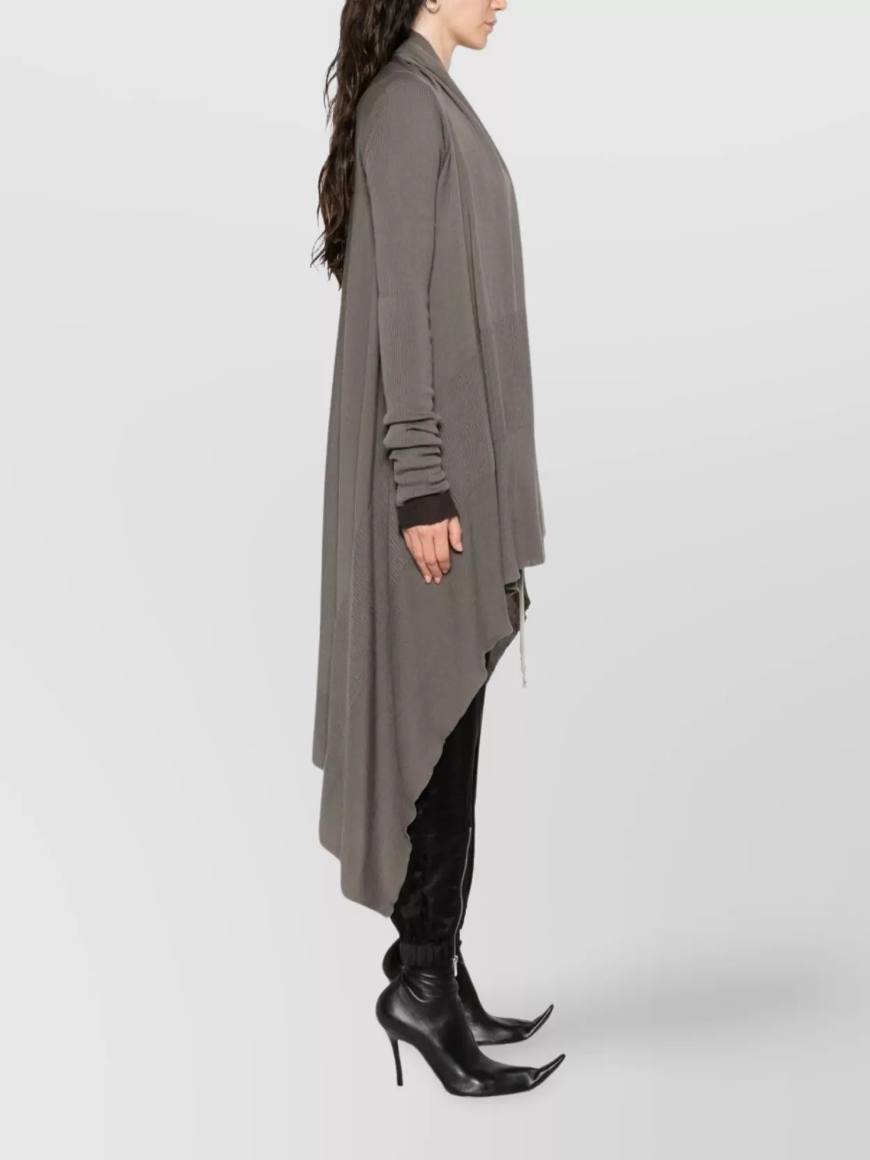 Rick Owens Draped Knitwear Asymmetric Hem