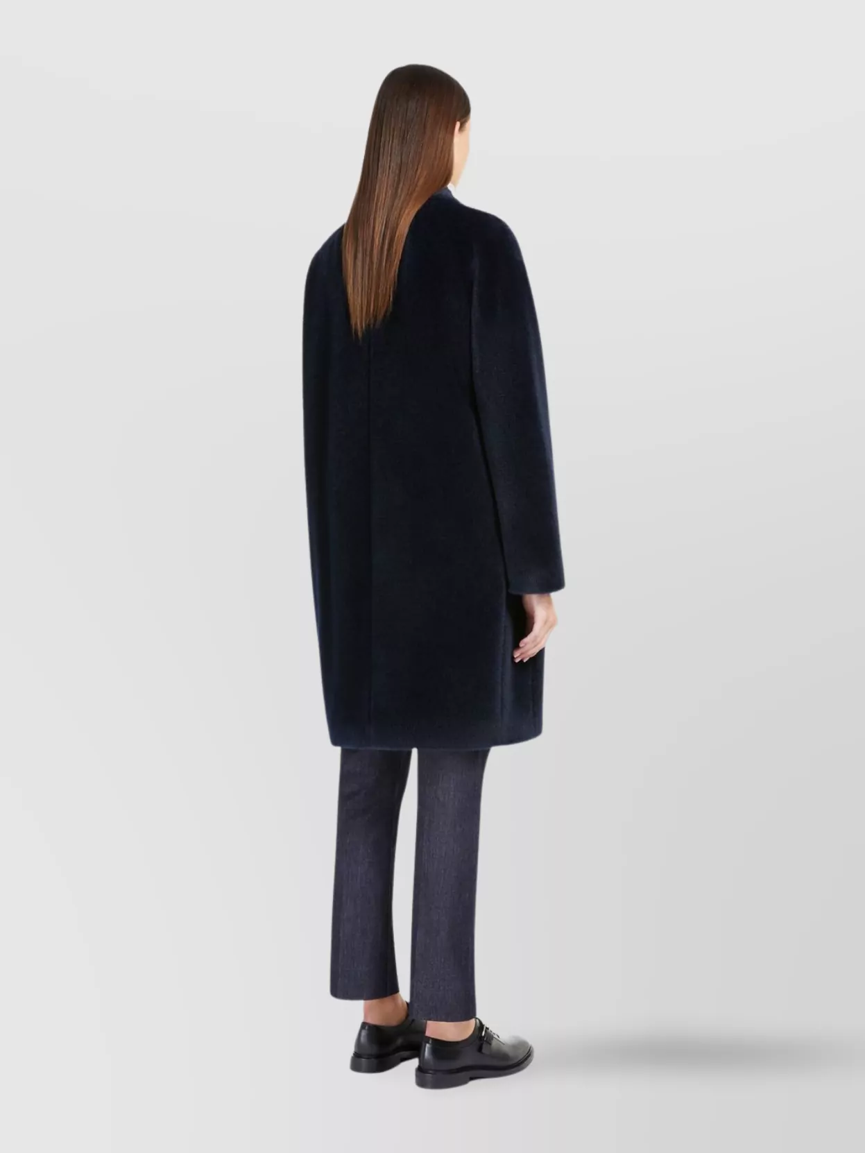 S Max Mara Midi Coat In Alpaca And Wool