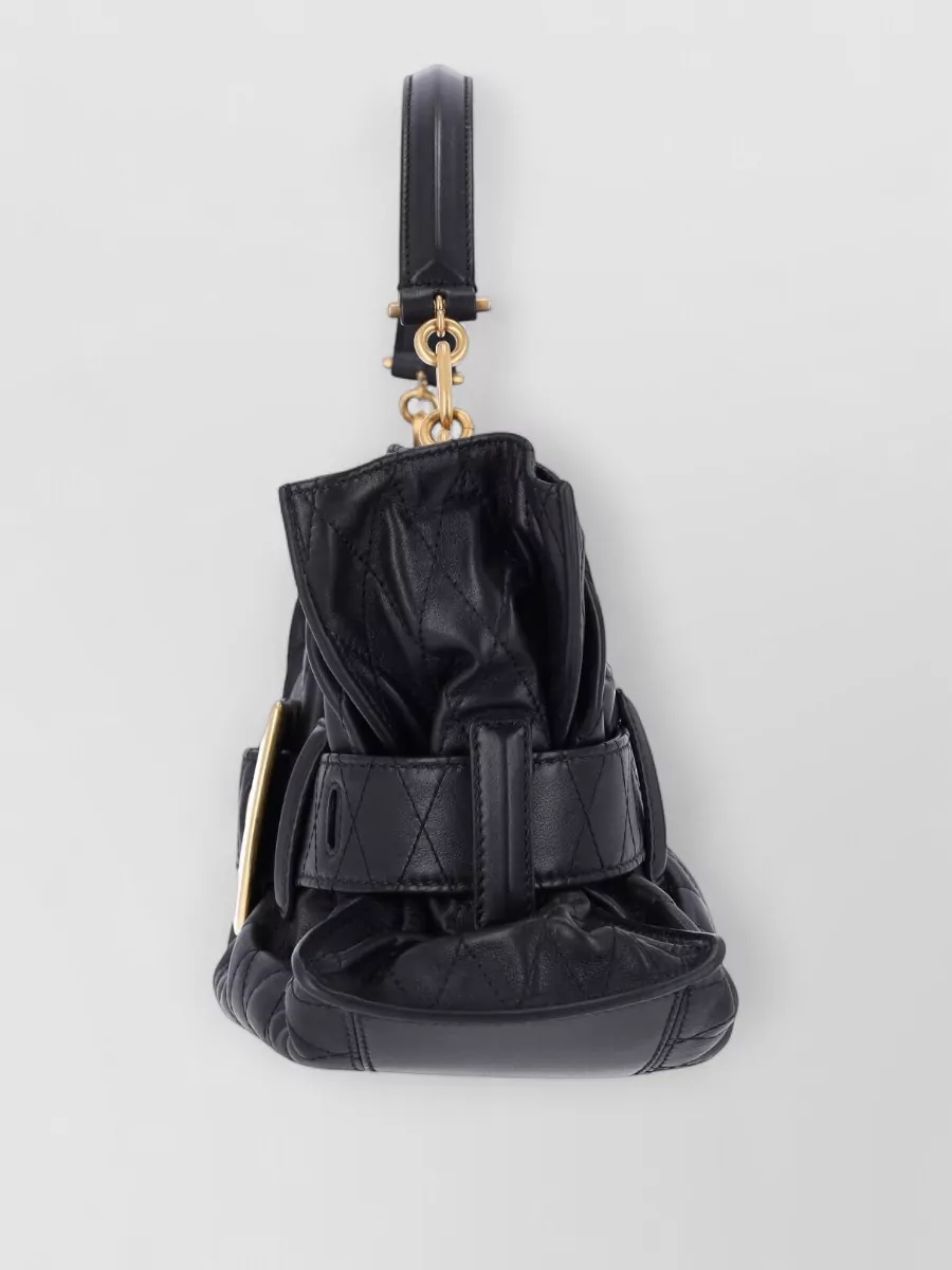 Balmain Anthem Medium Leather Clutch Bag