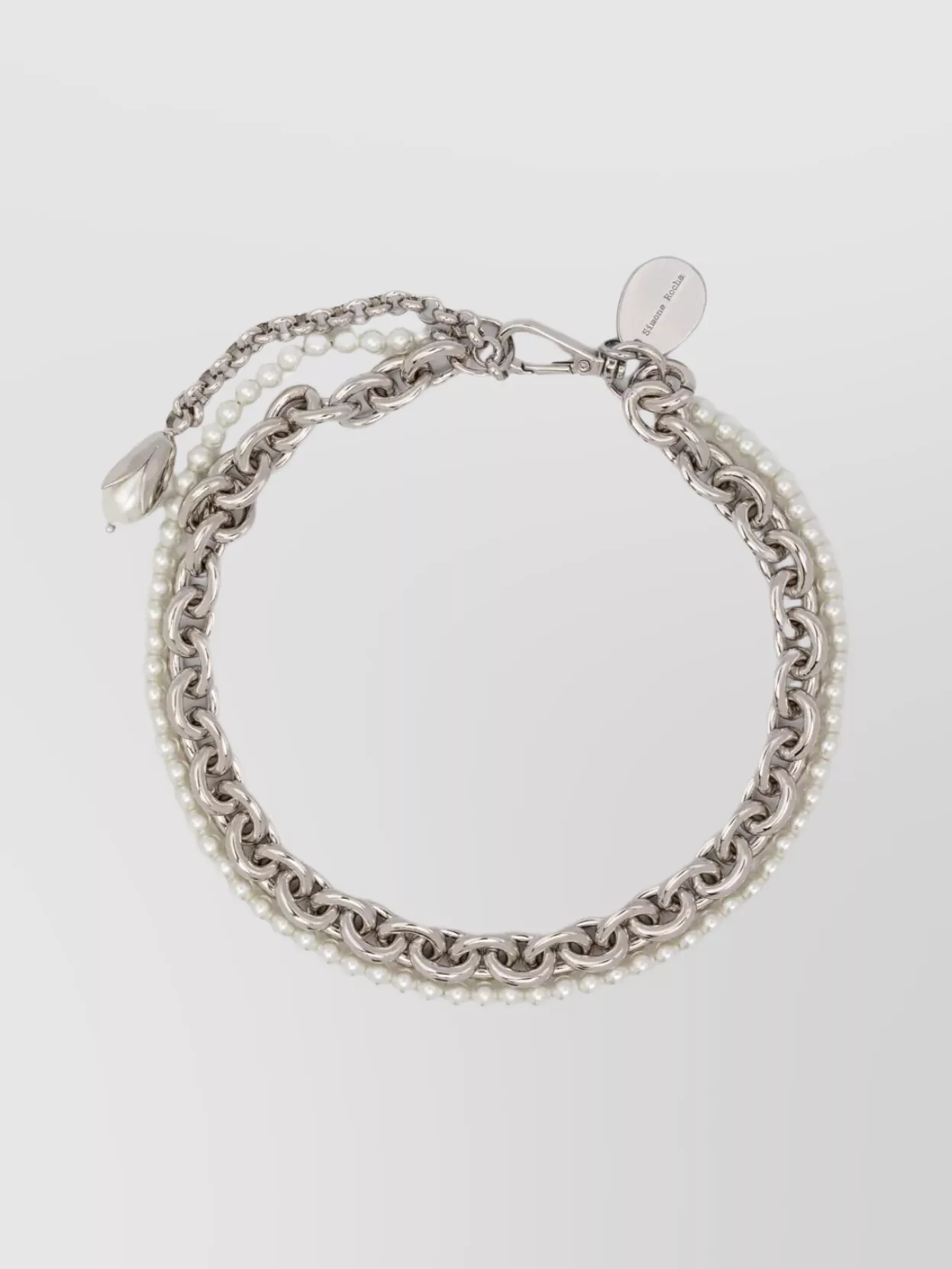 Simone Rocha Chunky Chain Necklace Pearl Flower