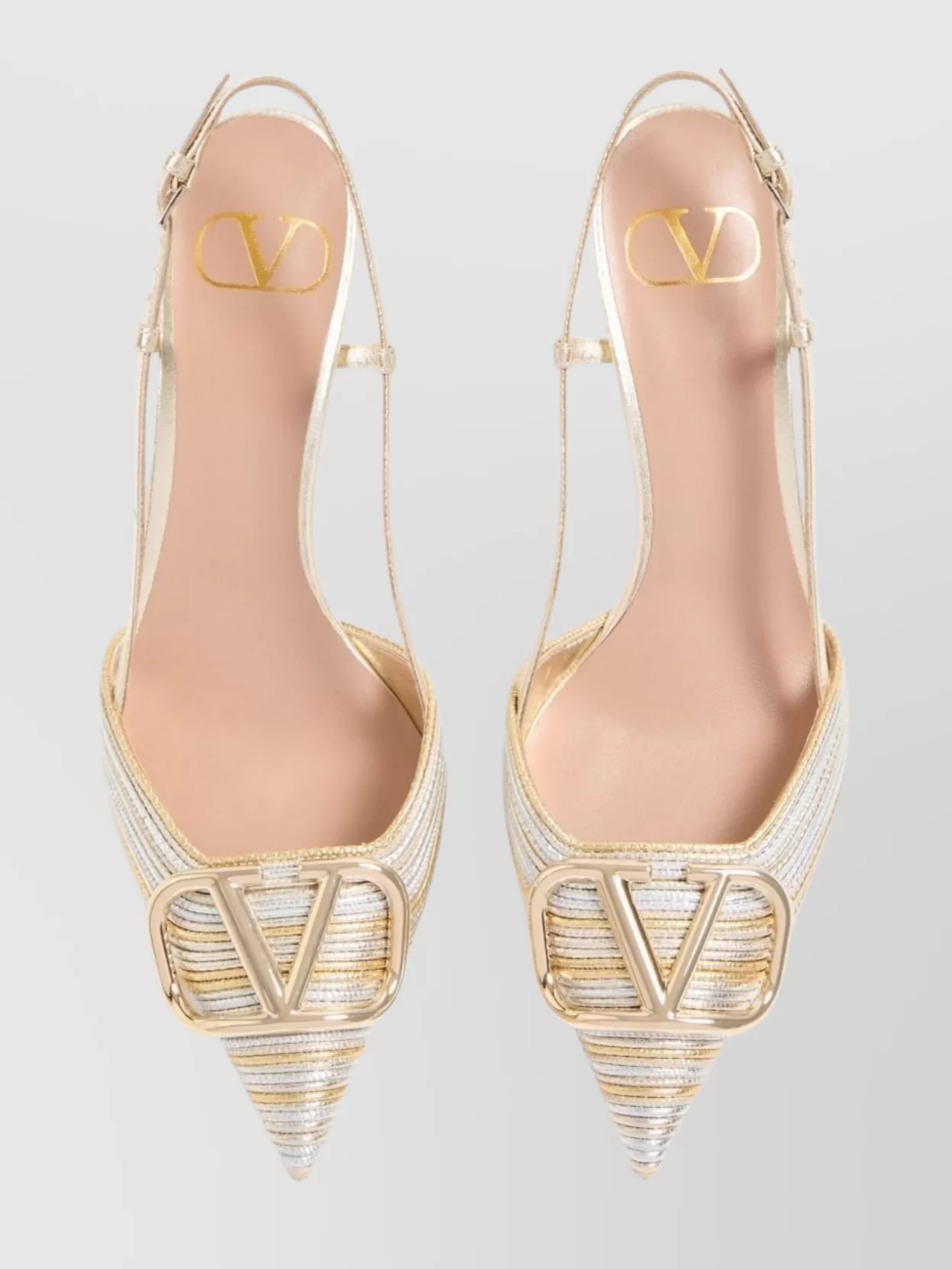 Valentino Garavani Embroidered Stripe Detailing Pumps