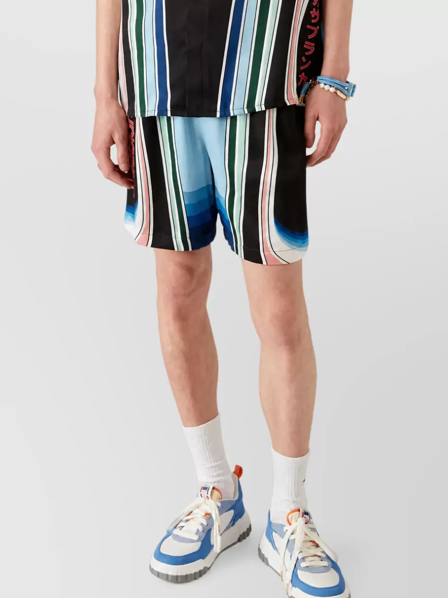 Casablanca Silk Drawstring Swim Shorts