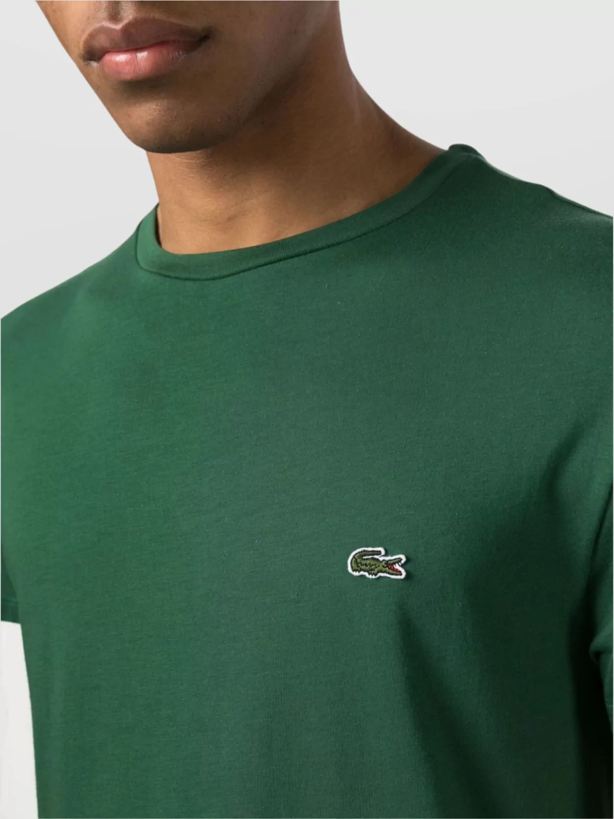 Lacoste Crew Neck Short Sleeve Straight Hem T-Shirt