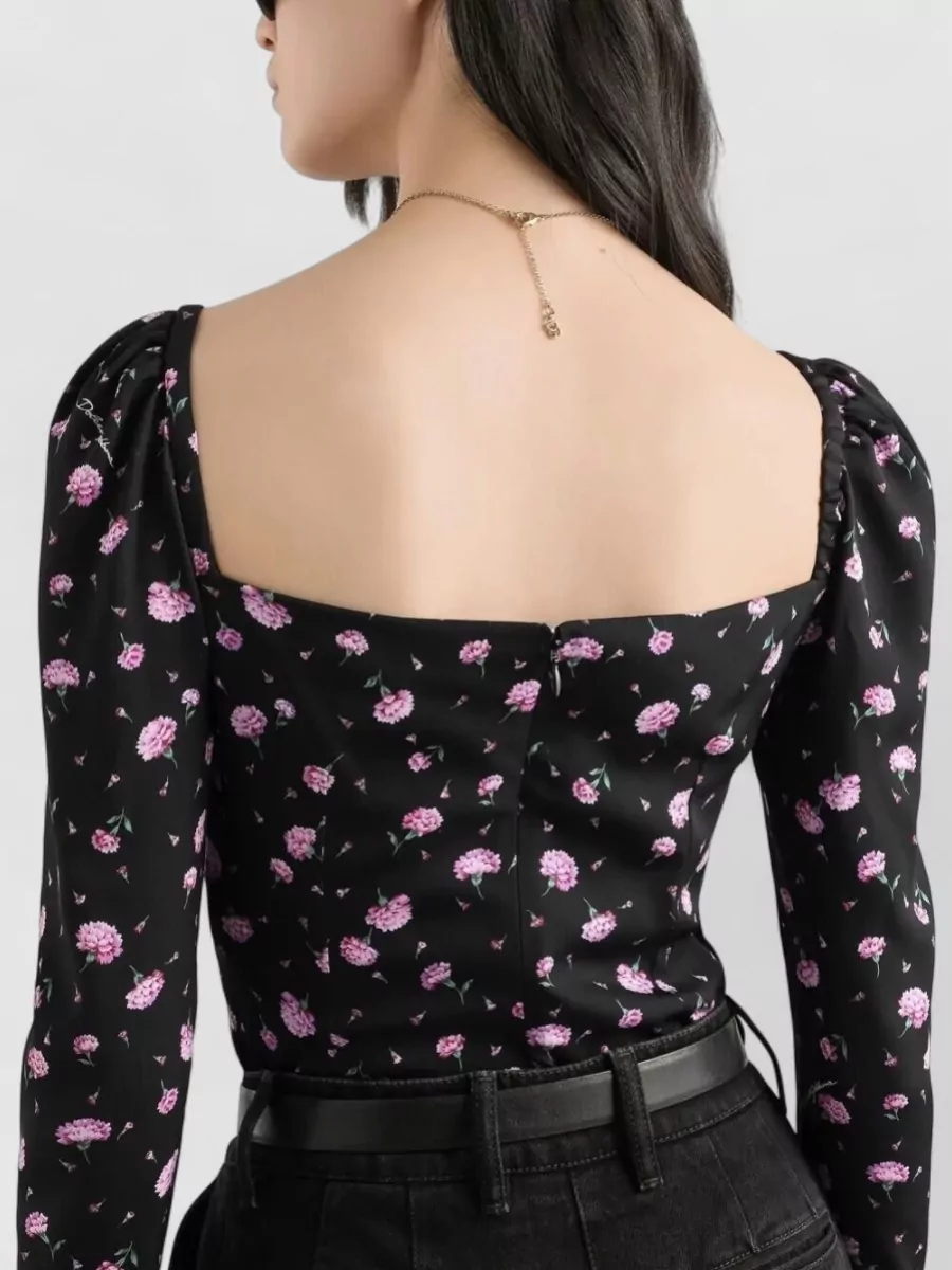 Dolce&Gabbana Silk Floral-Print Blouse
