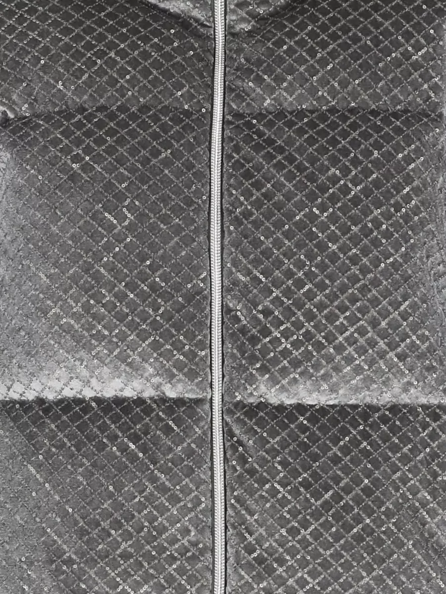 Herno Quilted Velvet Down Jacket High Neck