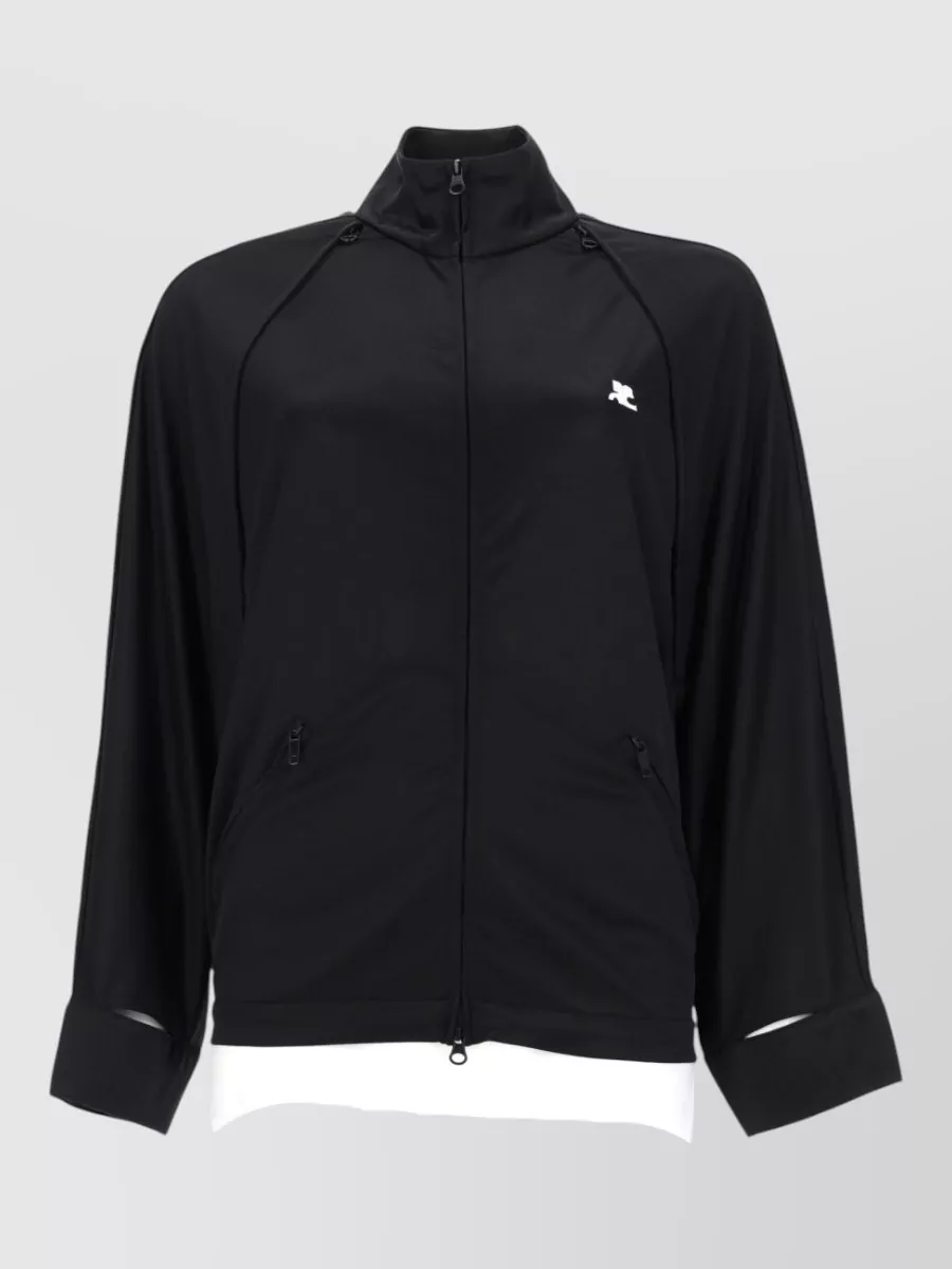 Courrèges cutout sleeve single breasted coat