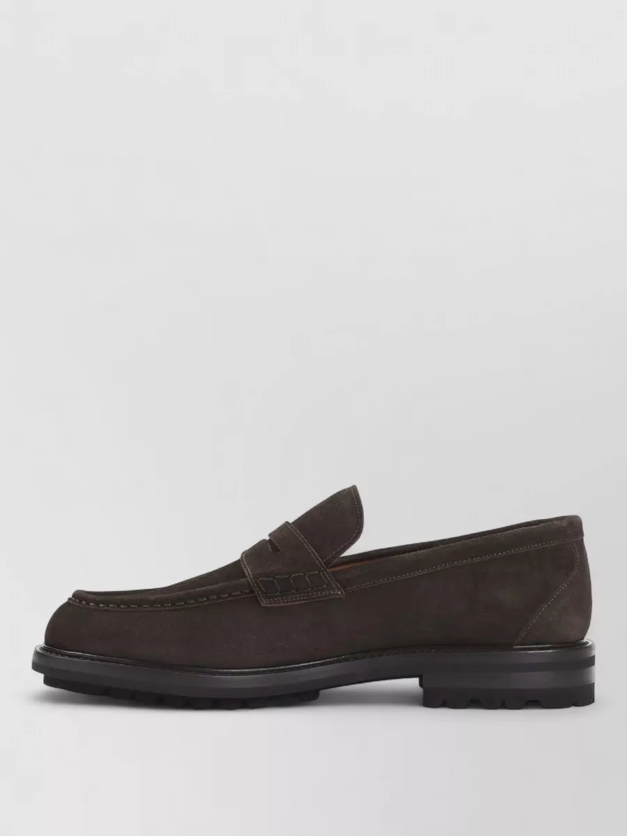 Kiton Leather Penny Loafers