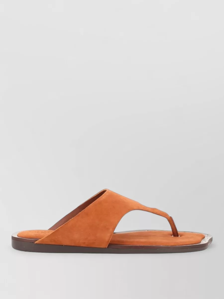 Ash leather thong sandals