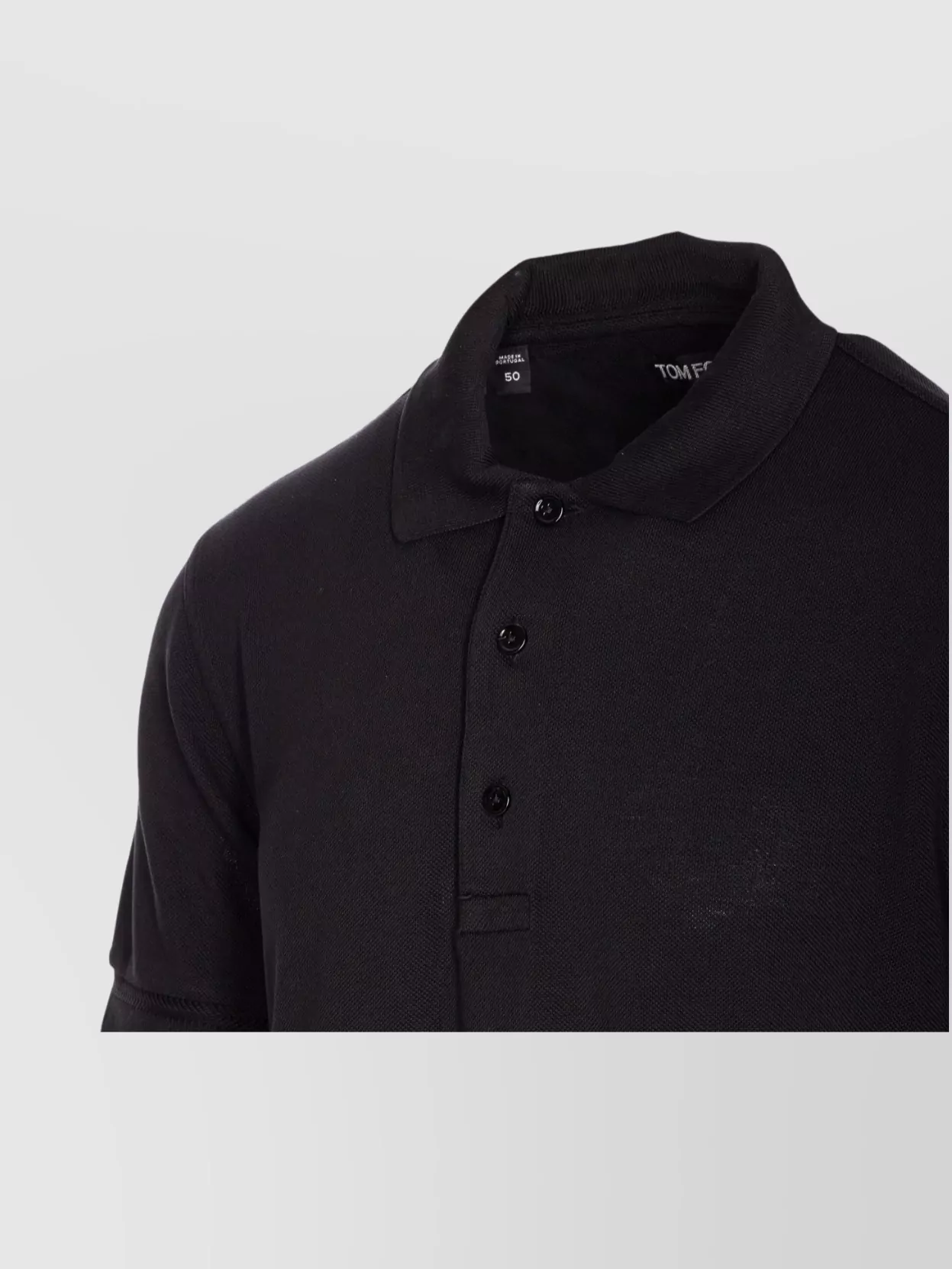 Tom Ford Polo Shirt With Ribbed Cuffs And Short Sleeves