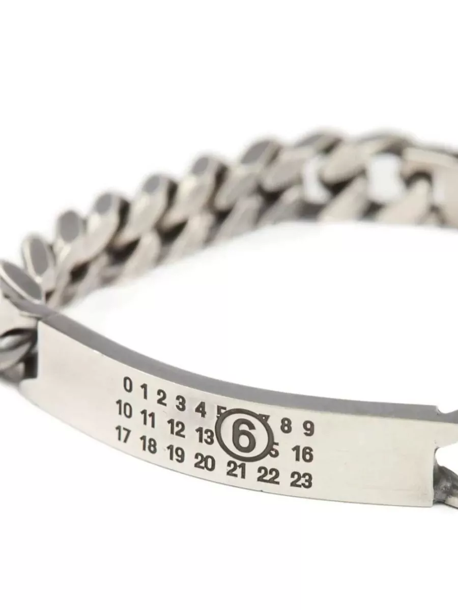 Mm6 Maison Margiela Polished Curb Chain Bracelet