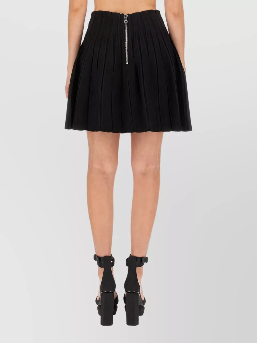 Balmain Pleated Skater Skirt