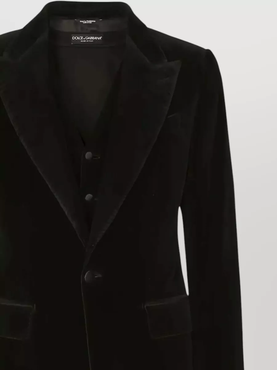 Dolce&Gabbana Tailored Suit Three Piece Velvet Texture
