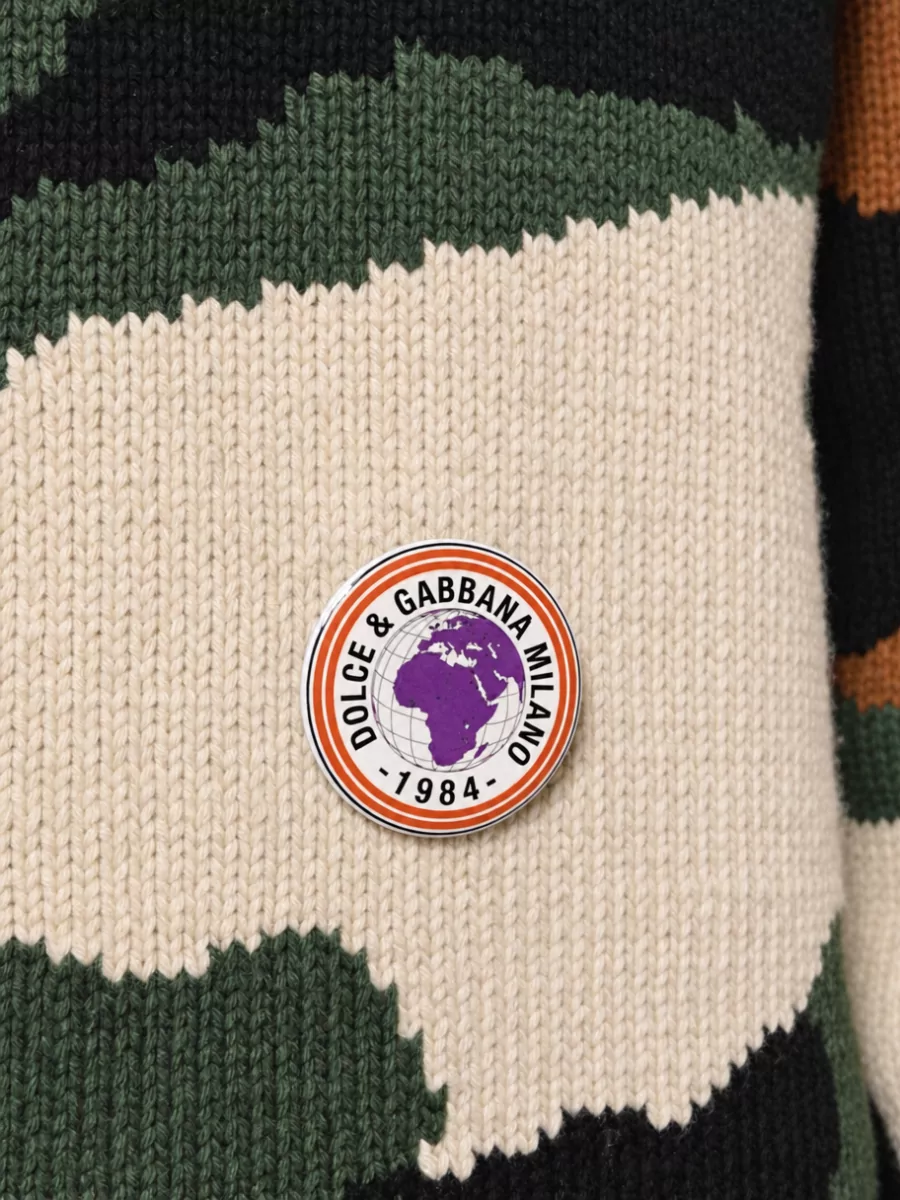 Dolce&Gabbana Cashmere Intarsia-Knit Camouflage Jumper