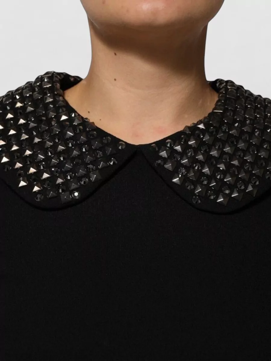 Dolce&Gabbana Crystal-Embellished Collared Mini Dress