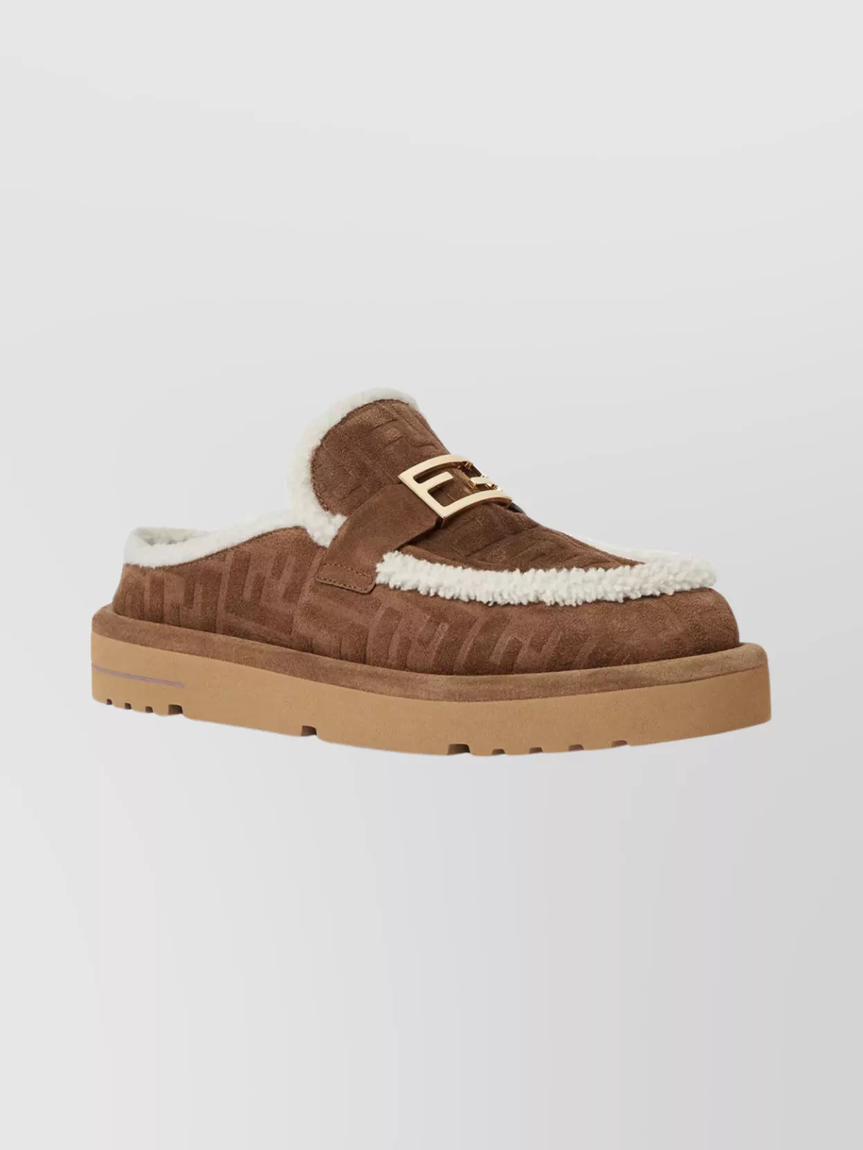 Fendi Chic Loafers With Buckle And Rubber Sole