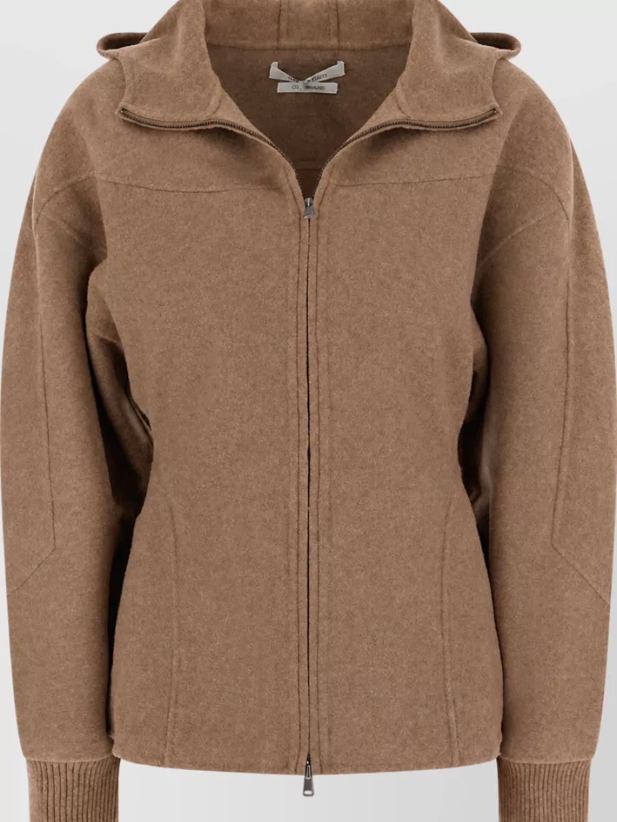 Max Mara Cashmere Wool Hooded Zip Jacket