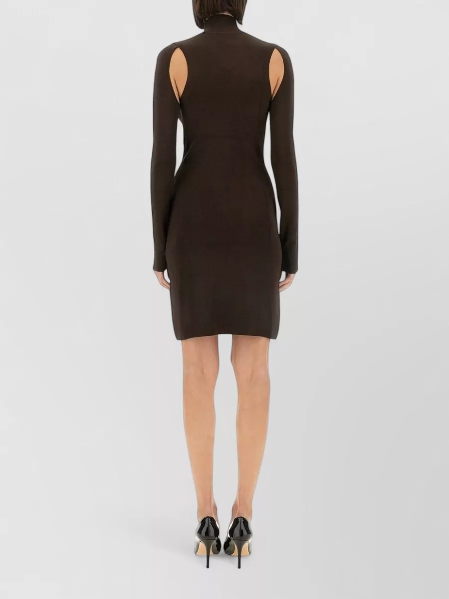 Helmut Lang Viscose Slim-Fit Turtleneck Knitted Dress