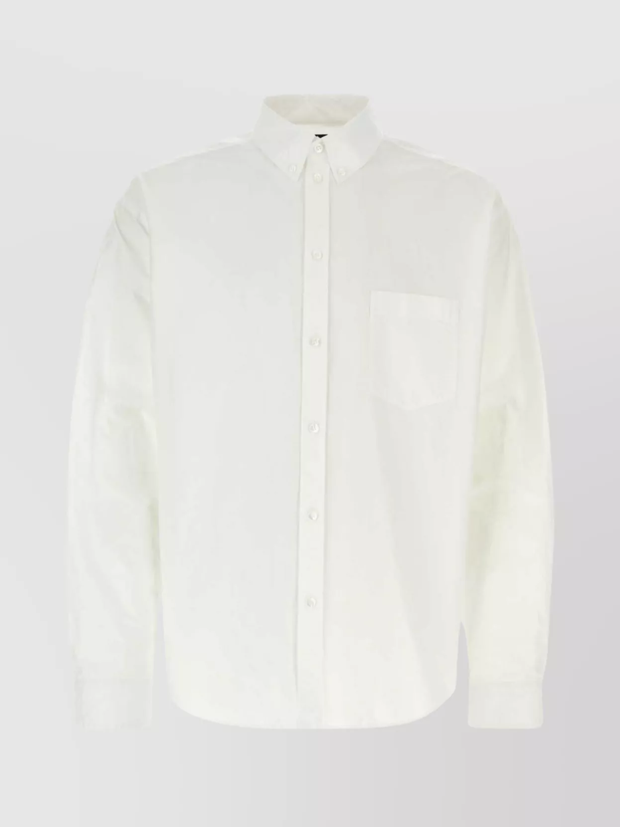 Shop Balenciaga Cotton Shirt With Button-down Collar And Pocket