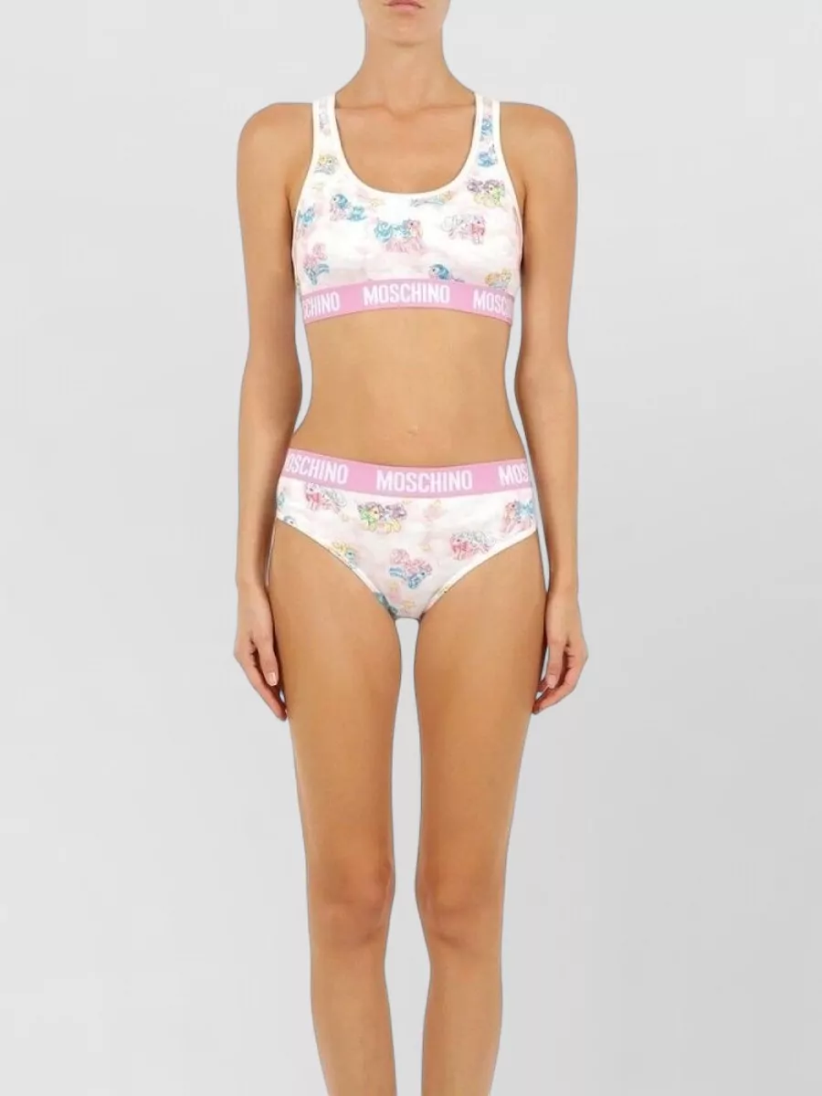 Moschino printed bikini
