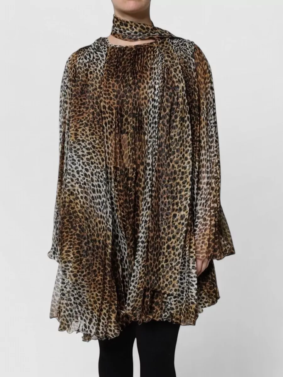 Dolce&Gabbana Leopard-print chiffon mini dress