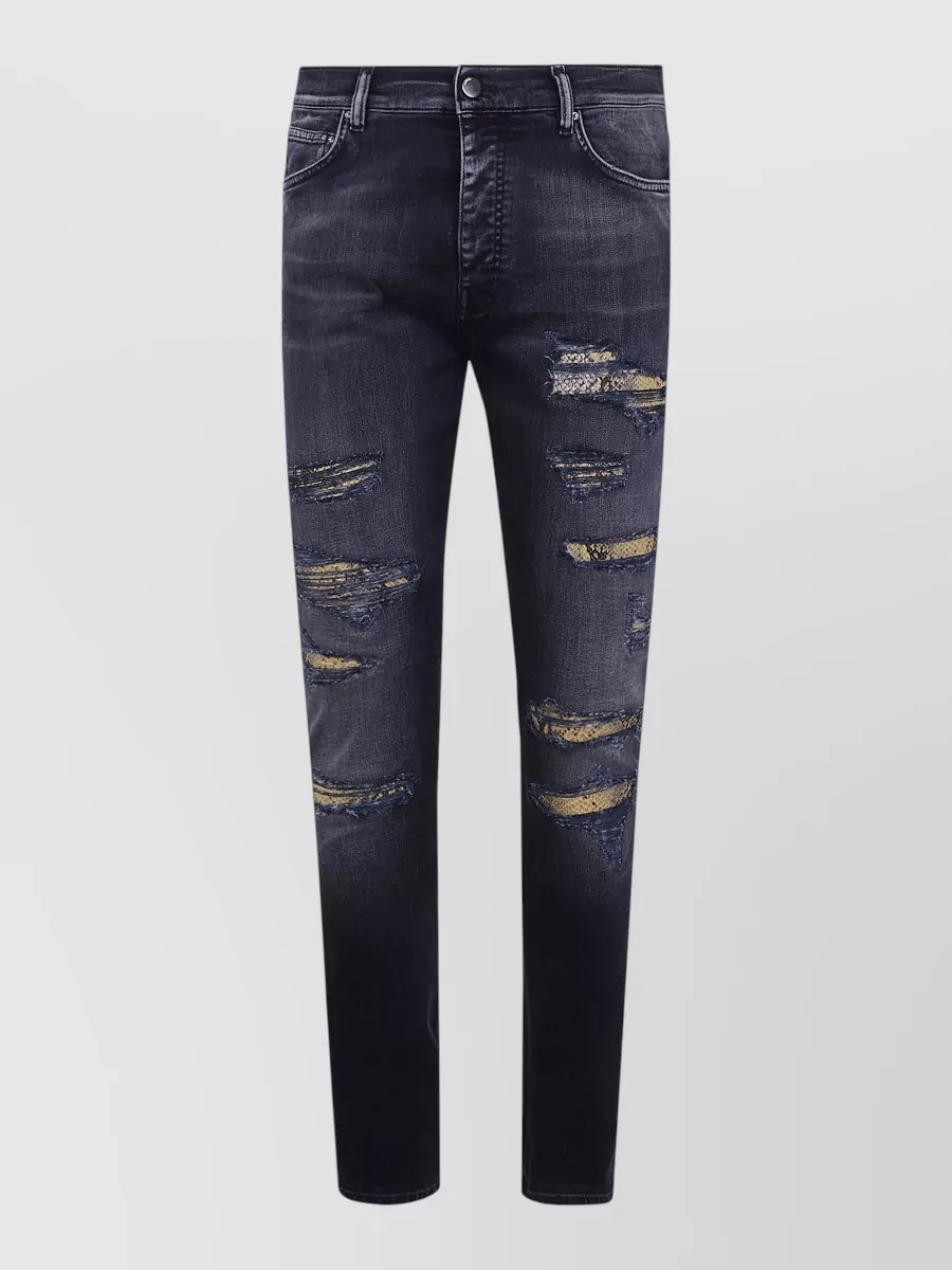 Amiri snake thrasher skinny jeans