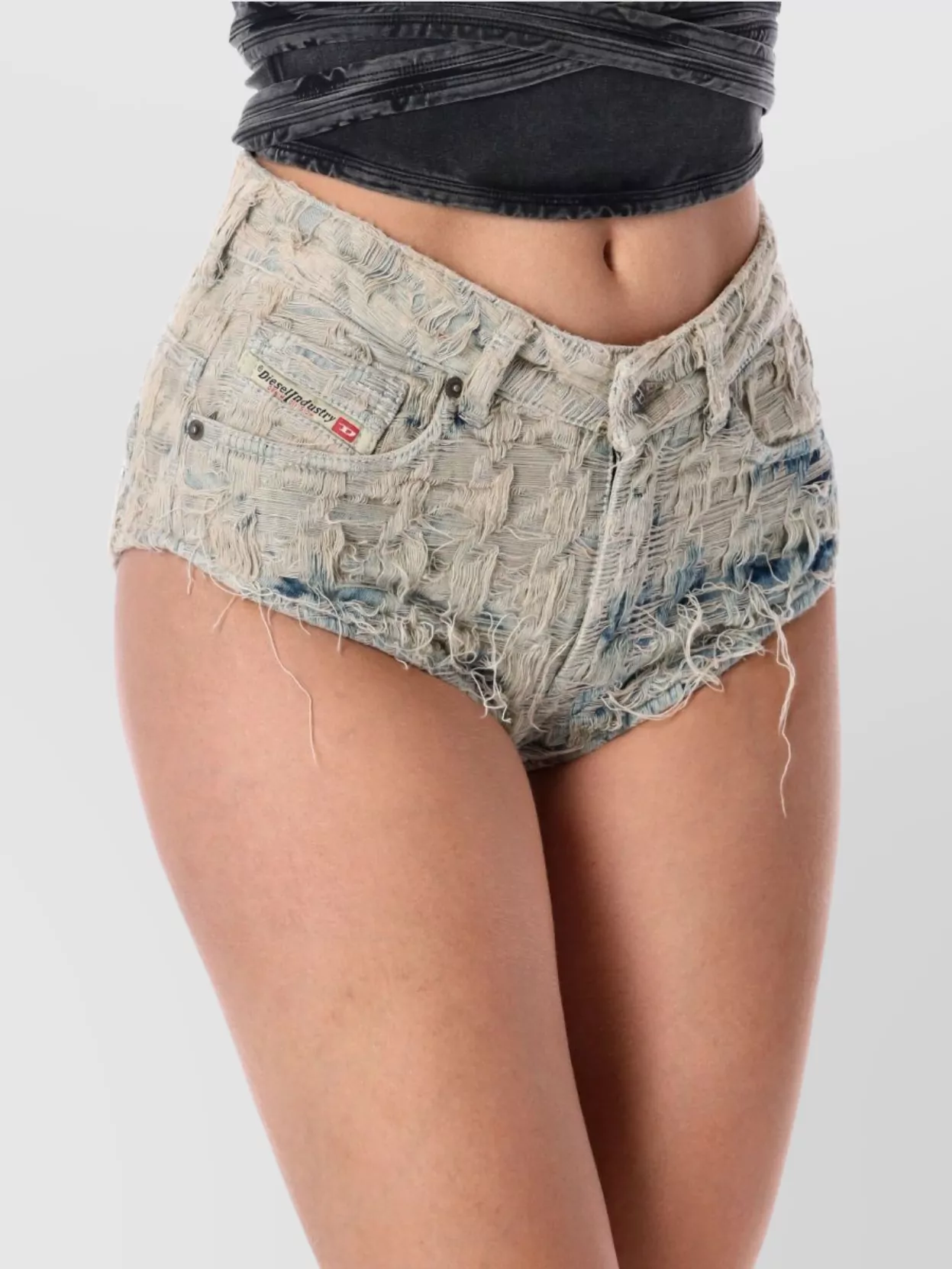 Diesel Distressed Denim Casual Shorts Pockets
