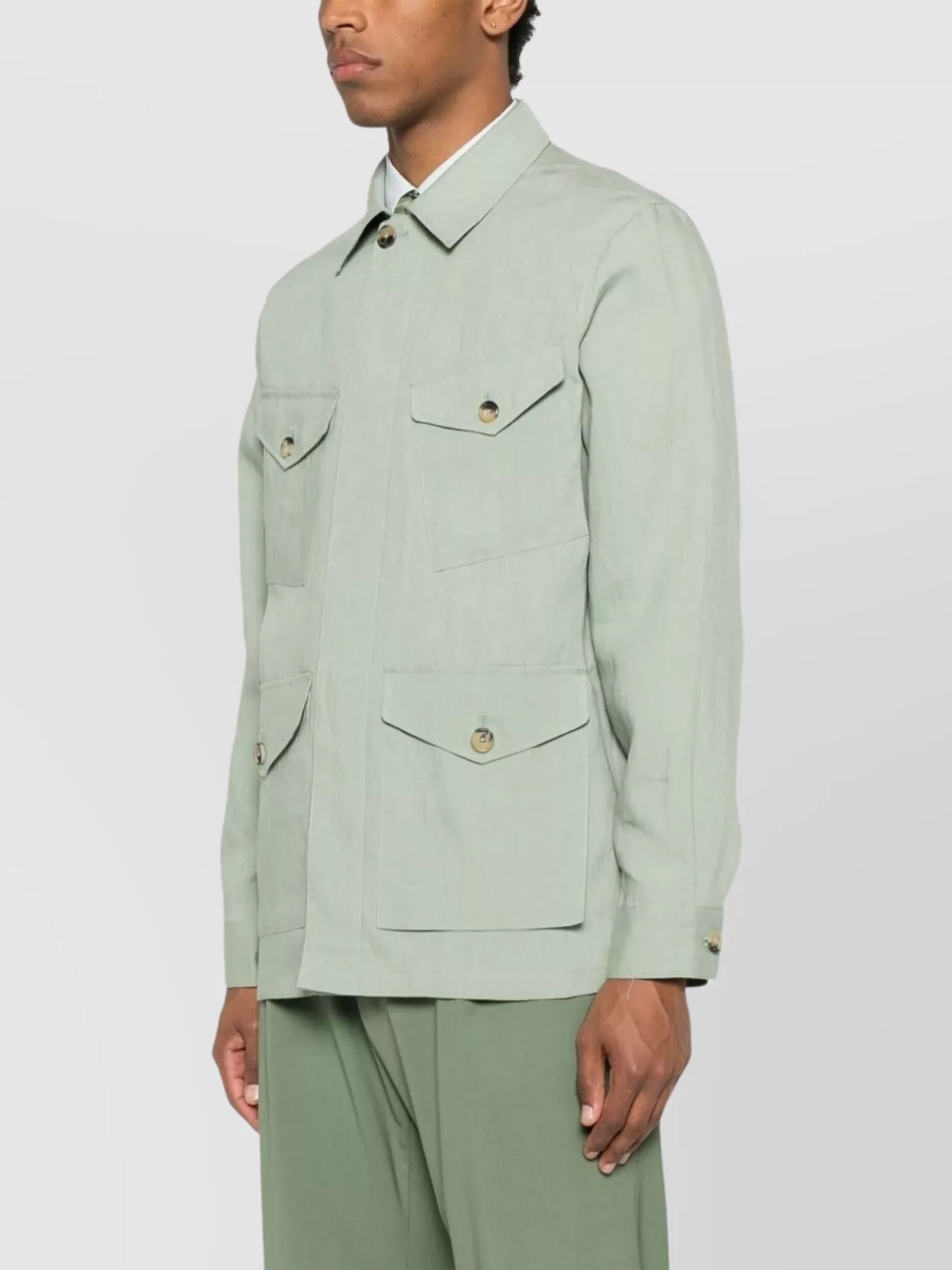 Paul Smith Point Collar Four Flap Pockets Long Sleeves