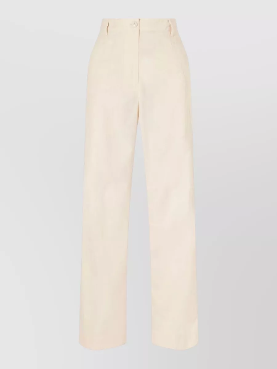 Dries Van Noten Cotton high-rise straight-leg trousers
