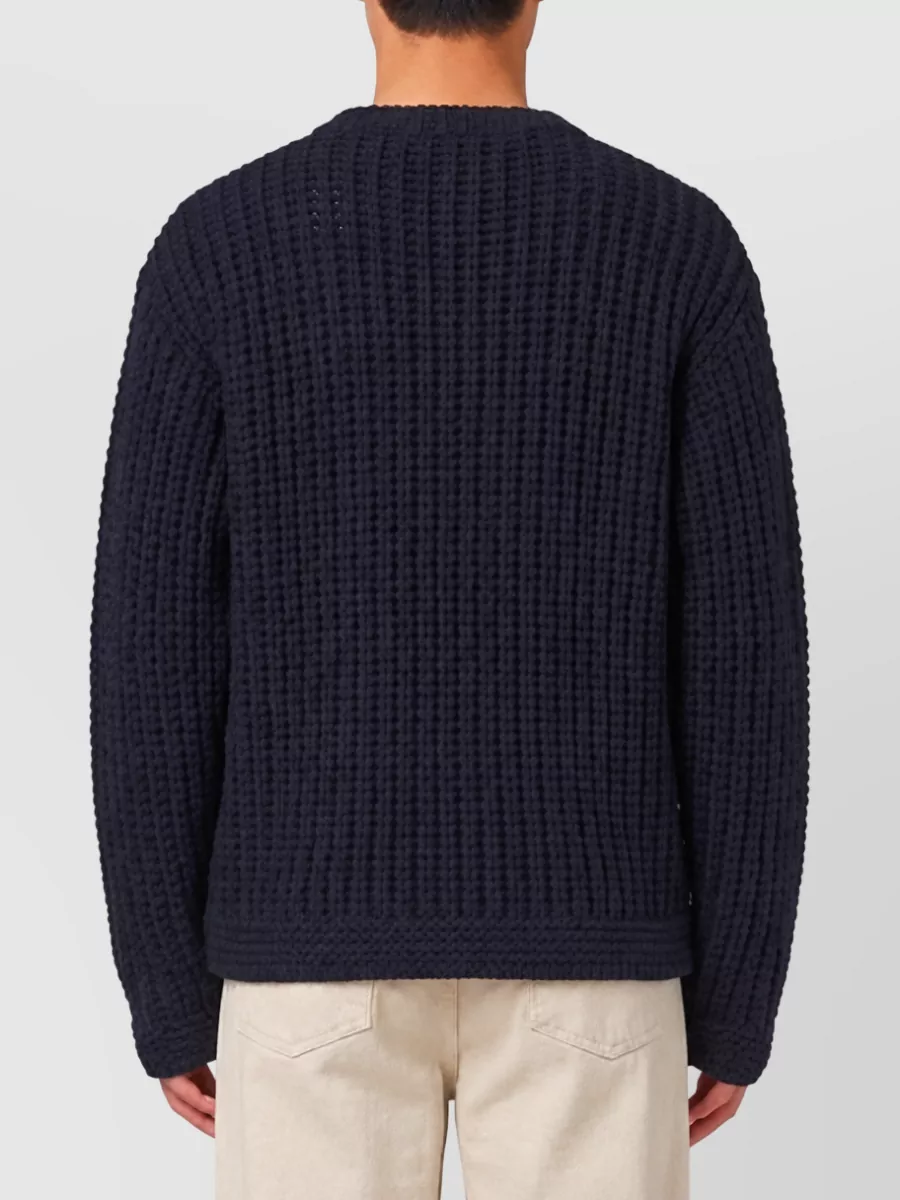 Barena Virgin Wool Ribbed Oversized Crew-Neck Sweater