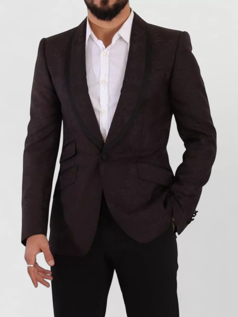 Dolce&Gabbana Silk Blend Single Breasted Blazer