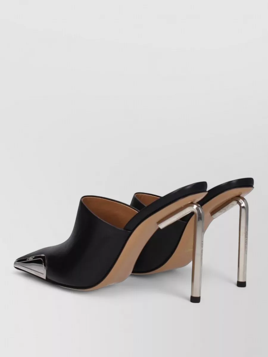 Off-White Leather High Heel Mules