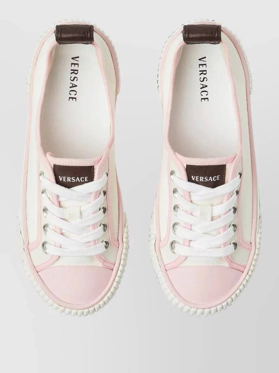 Versace Canvas Low-Top Sneakers