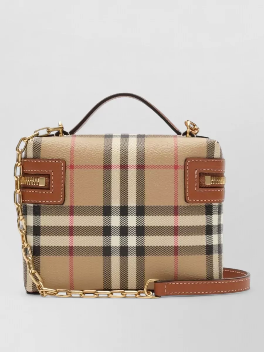 Burberry Check Mini Vanity Coated Canvas Crossbody Bag