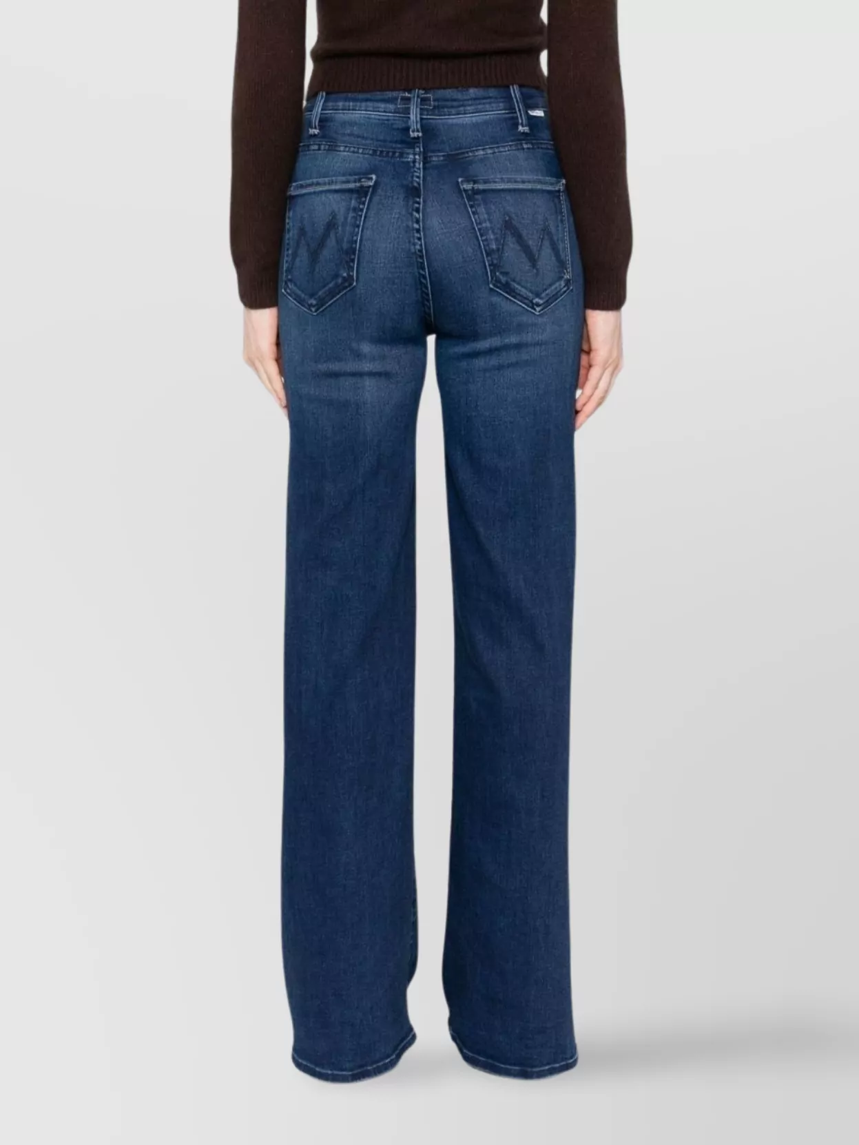 Mother Wide Leg High Rise Denim Trousers
