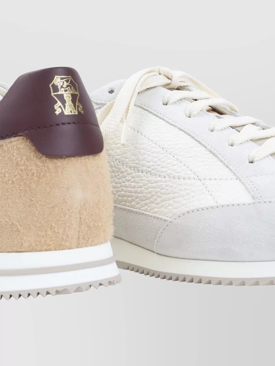 Brunello Cucinelli Sneaker Low Top Contrasting Heel Panel