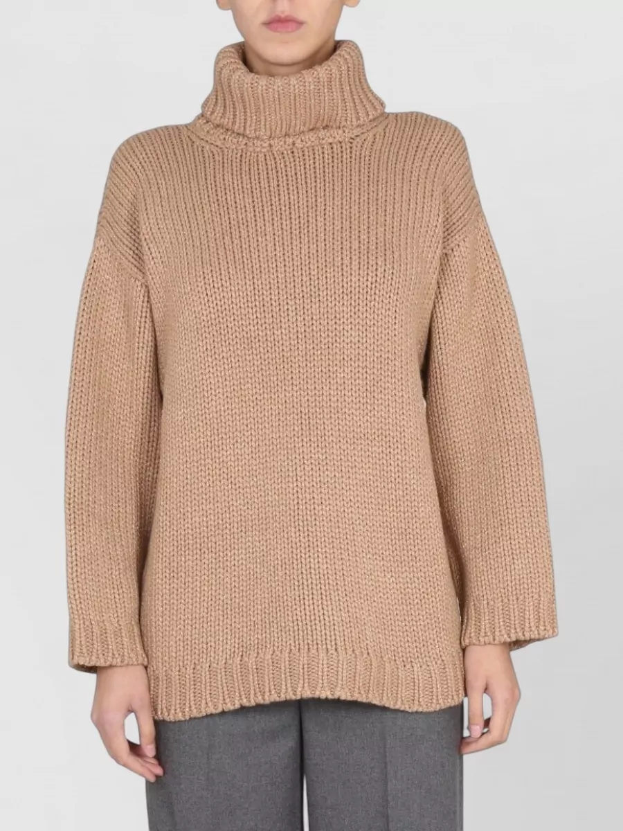 Red Valentino Cashmere-Blend Cutout High-Neck Jumper
