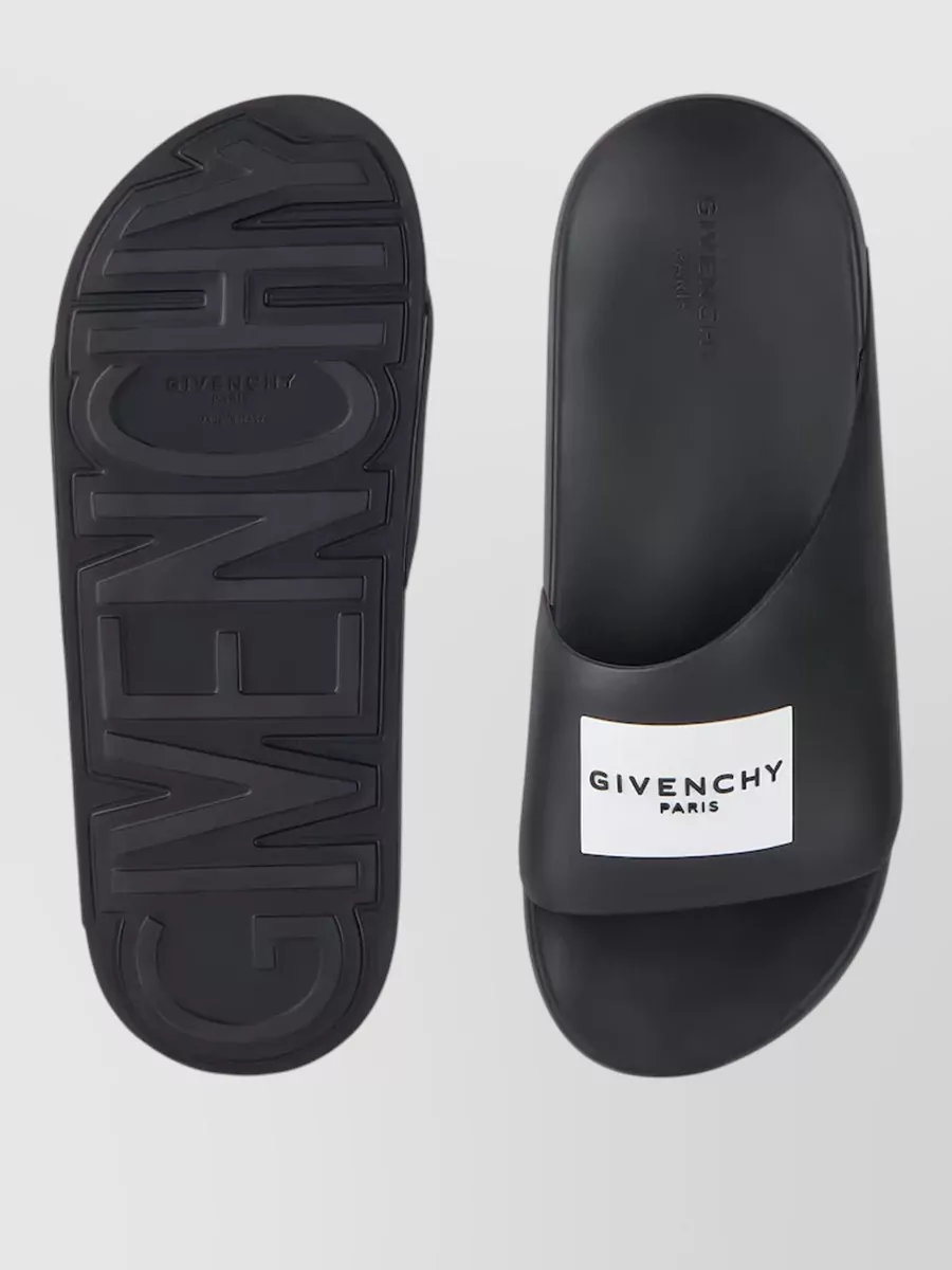 Givenchy Slide Flat Sandal Embossed Sole Open Toe