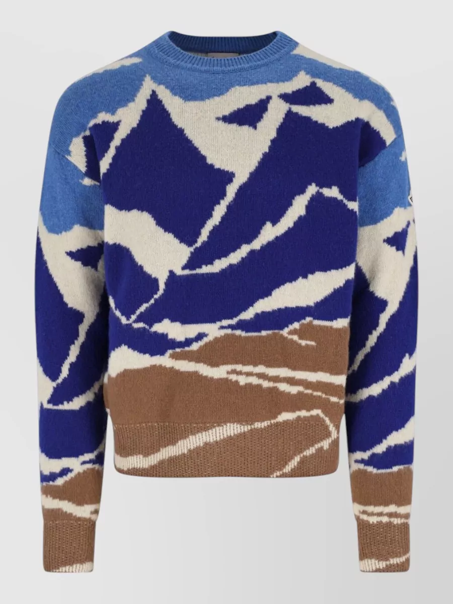 Moncler Ribbed virgin wool crewneck sweater