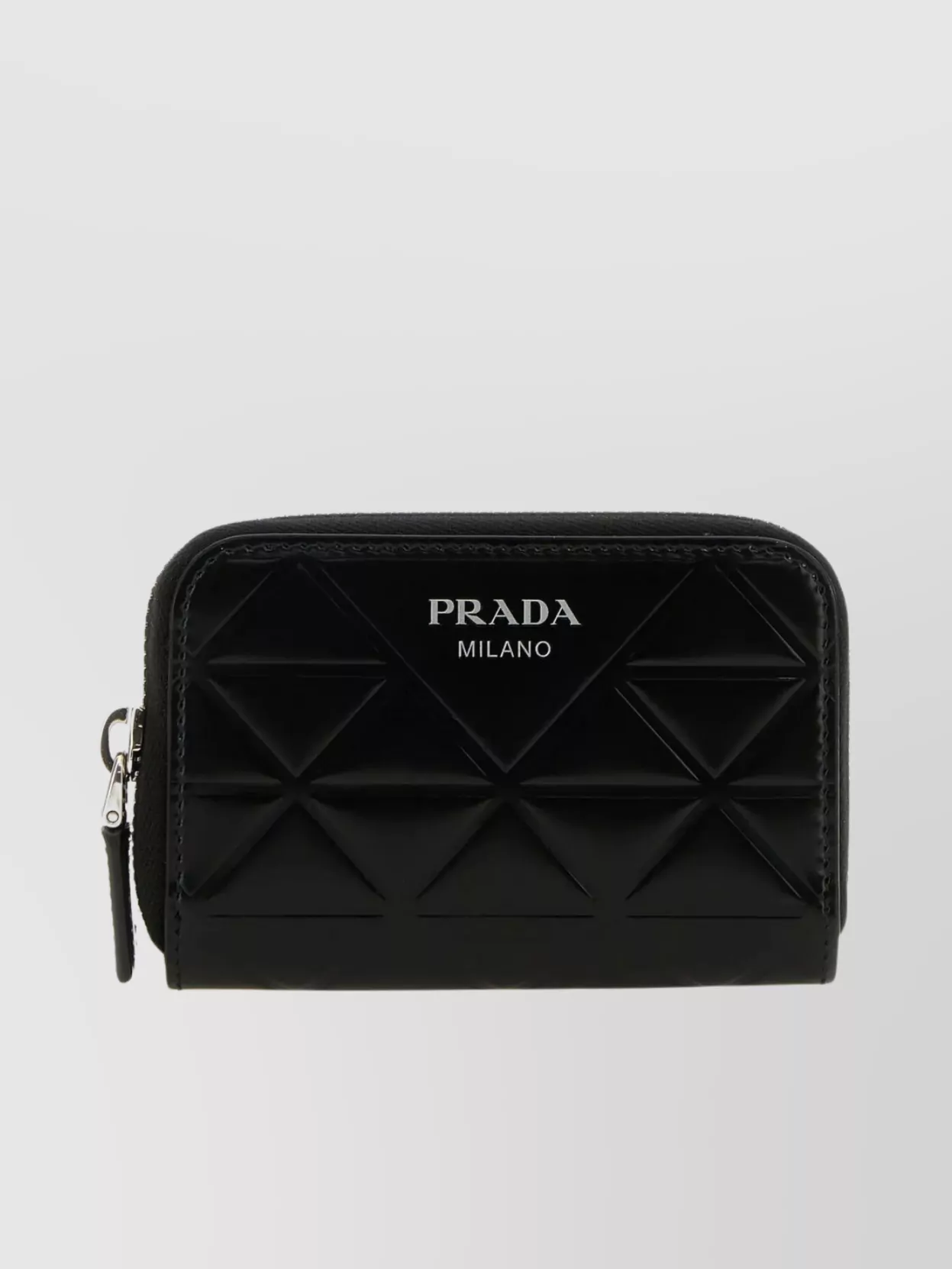 Shop Prada Quilted Leather Coin Purse In Black