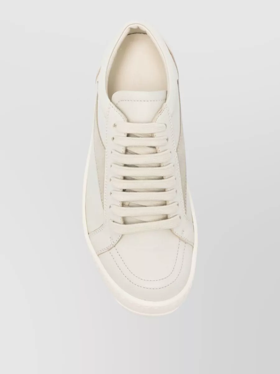 Rick Owens Leather Low-Top Sneakers