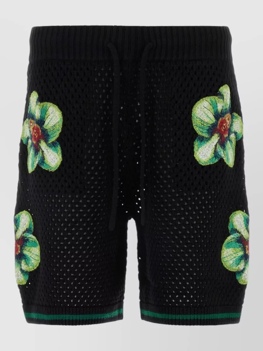 Casablanca cotton crochet bermuda shorts