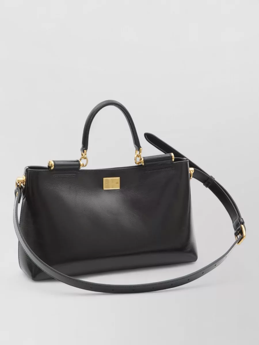 Dolce&Gabbana Vittoria Leather Tote Bag Top Handle
