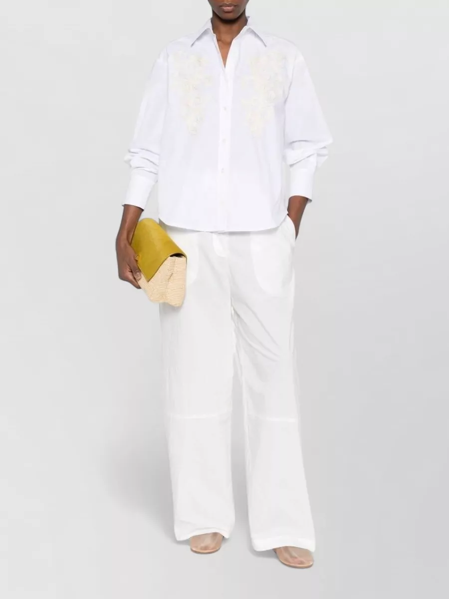 Ermanno Firenze Embroidered Cotton Long-Sleeve Shirt