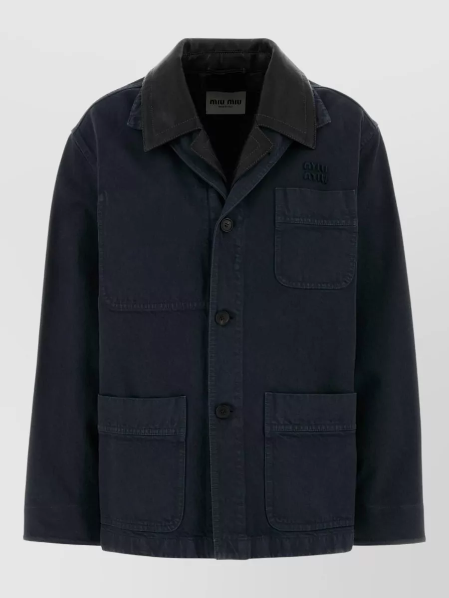 Miu Miu denim single-breasted coat