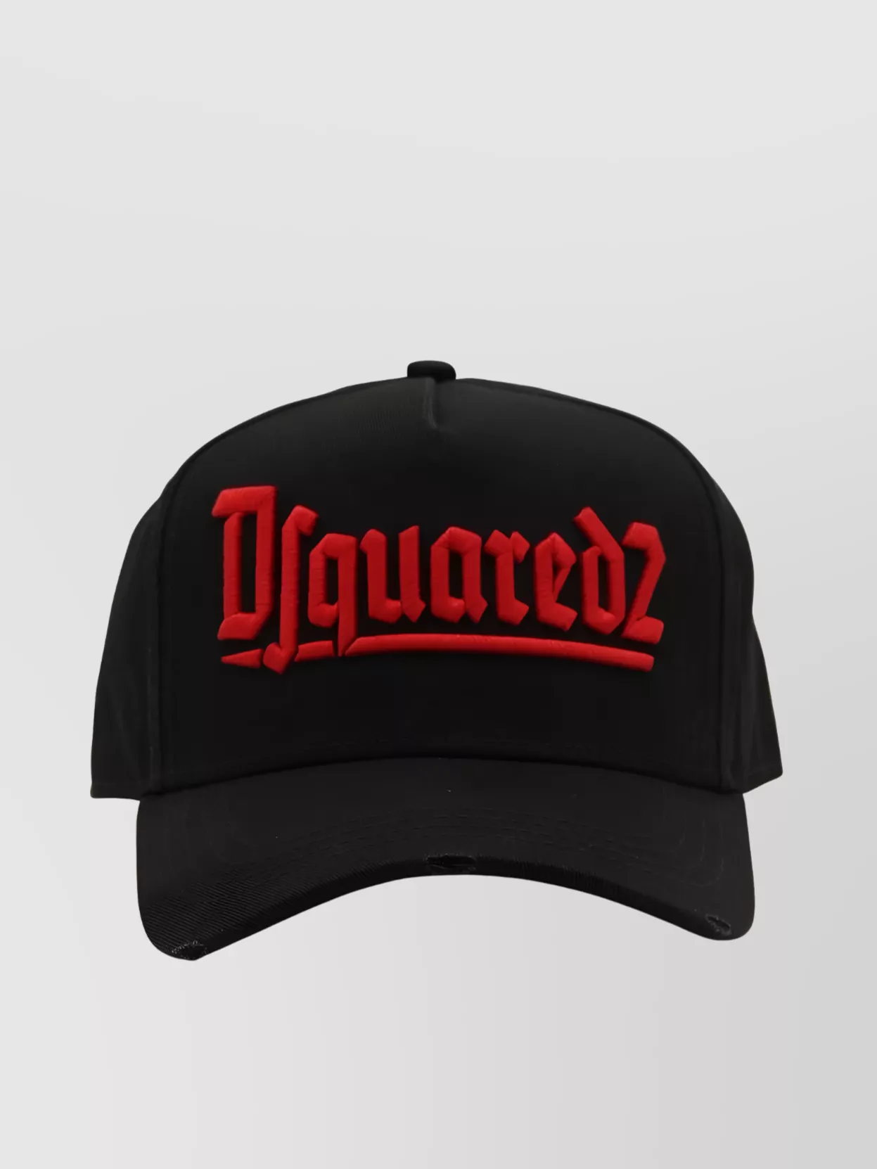 Shop Dsquared2 Curved Brim Hat With Ventilation And Contrast Embroidery In Black
