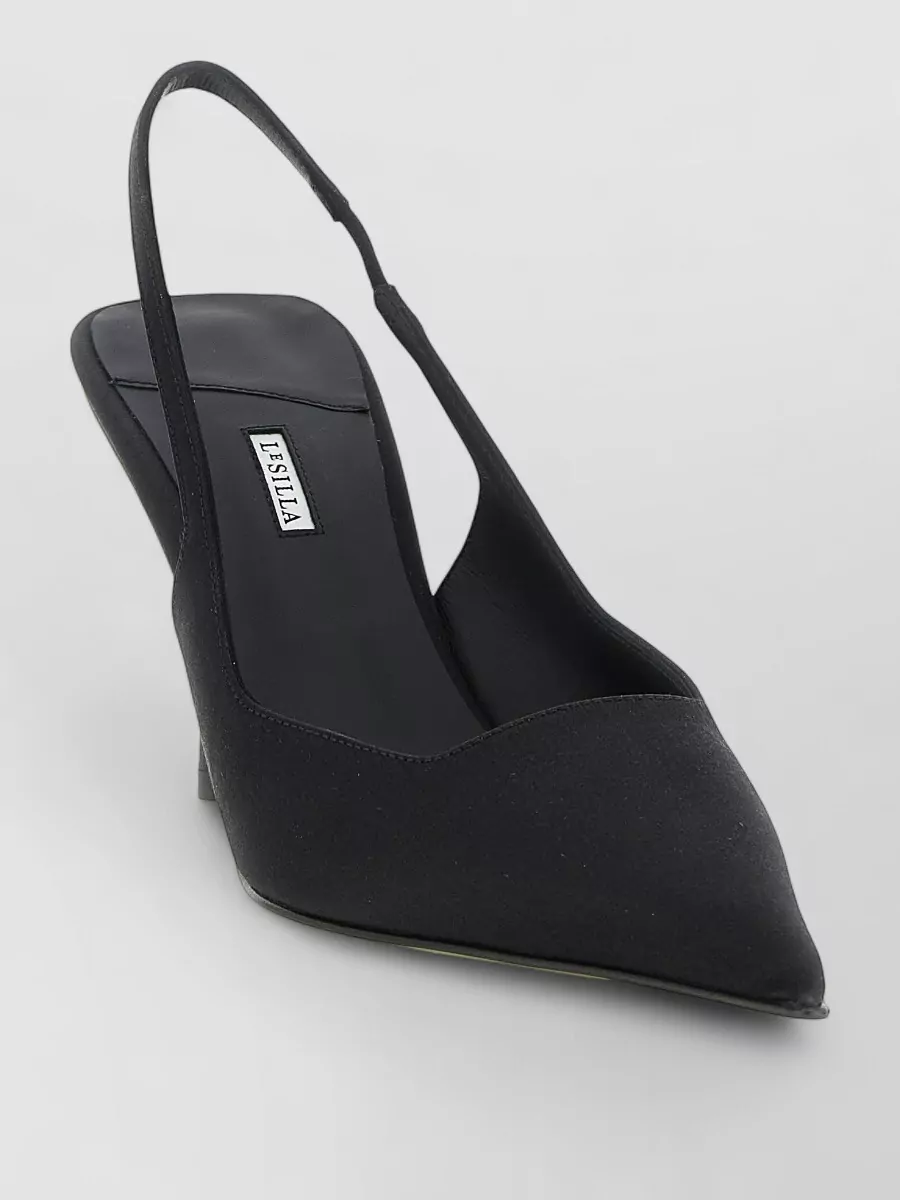 Le Silla silk satin amelia slingback sandals